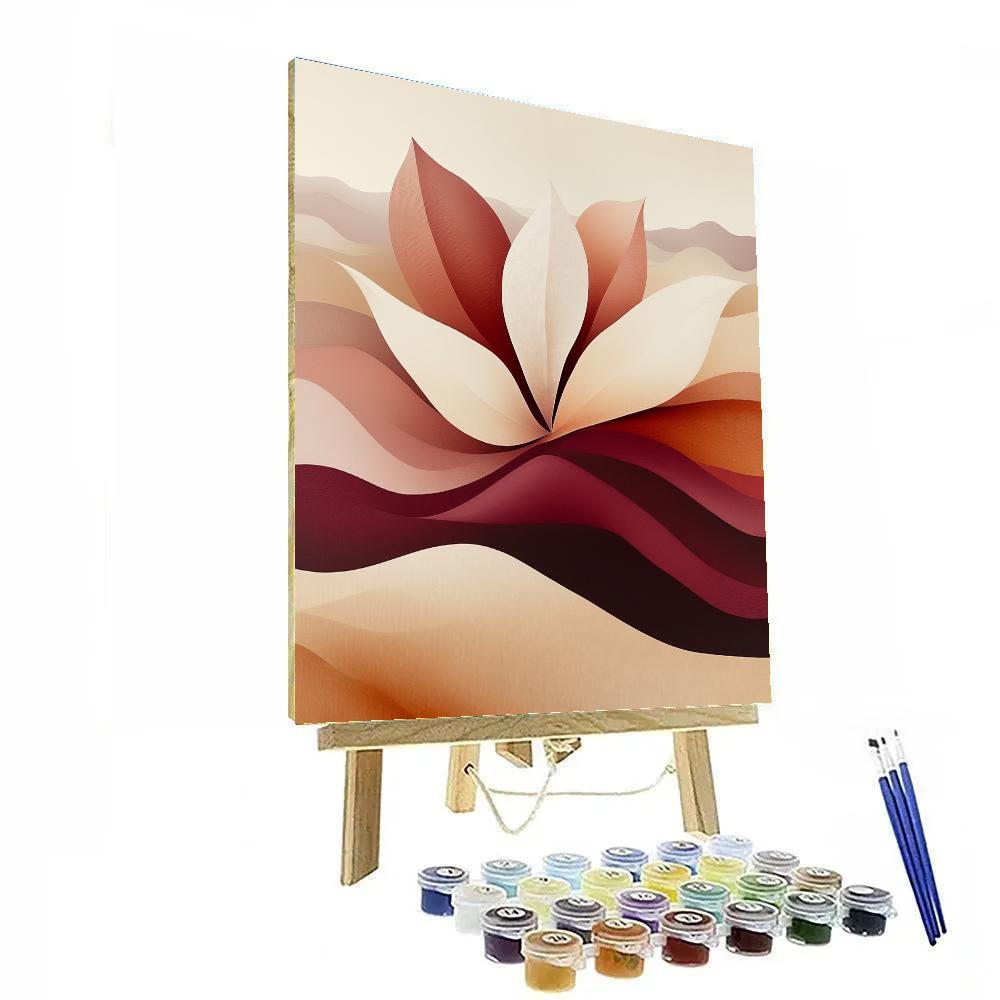 O Keeffe Inspired Desert Bloom Number painting