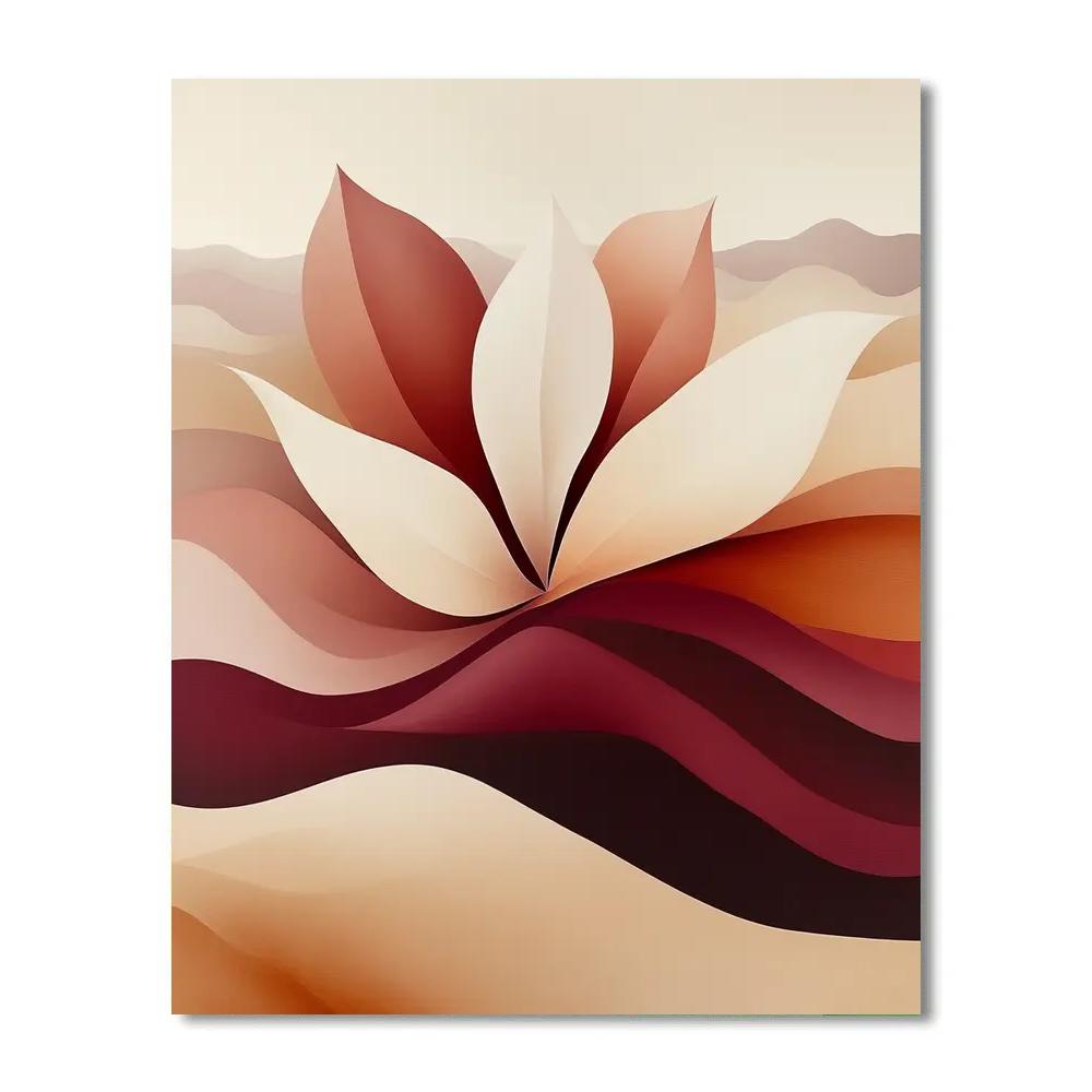 O Keeffe Inspired Desert Bloom Number painting