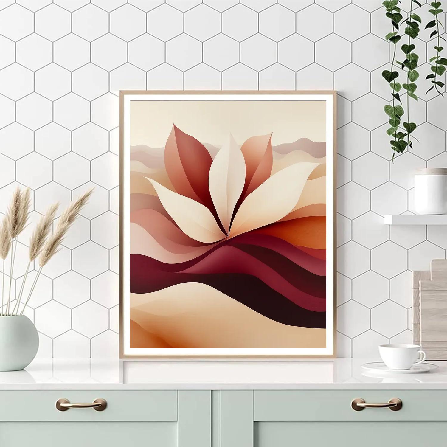 O Keeffe Inspired Desert Bloom Number painting