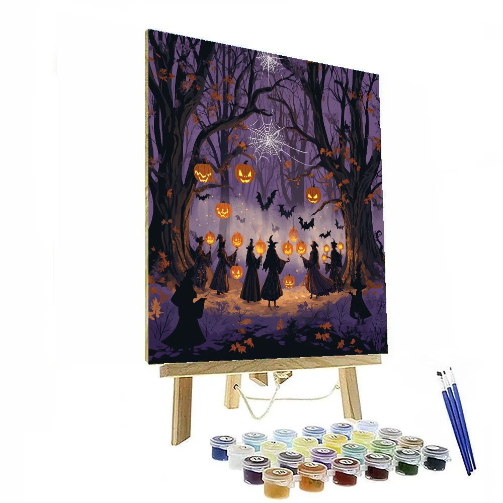 Mystical Halloween Lantern Festival Numbered painting kits