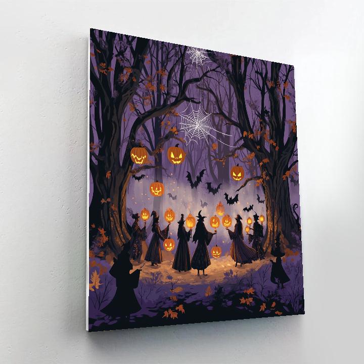 Mystical Halloween Lantern Festival Numbered painting kits