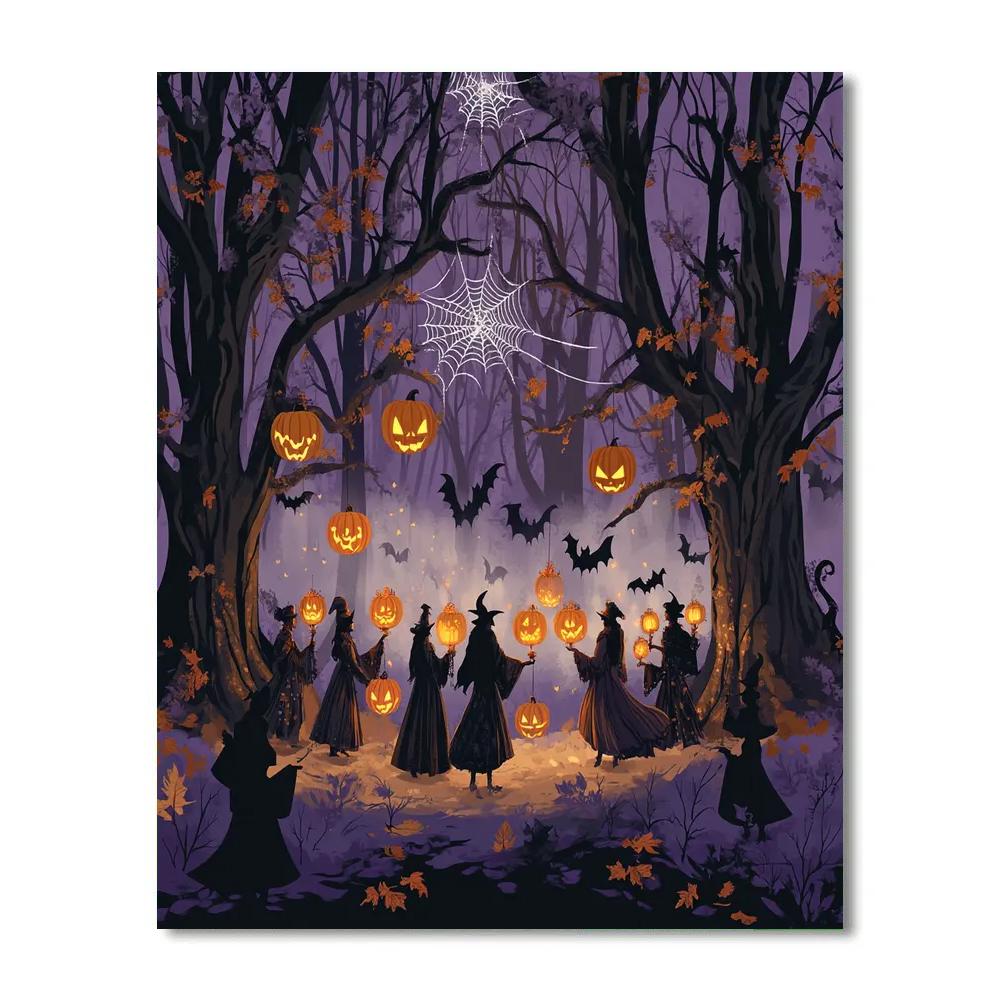Mystical Halloween Lantern Festival Numbered painting kits