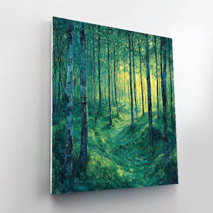 Edvard Munch Inspired Enchanted Trembling Forest Number painting