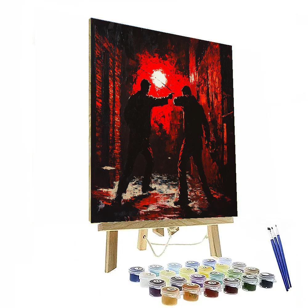 Caravaggio Inspired Street Duel DIY paint by numbers