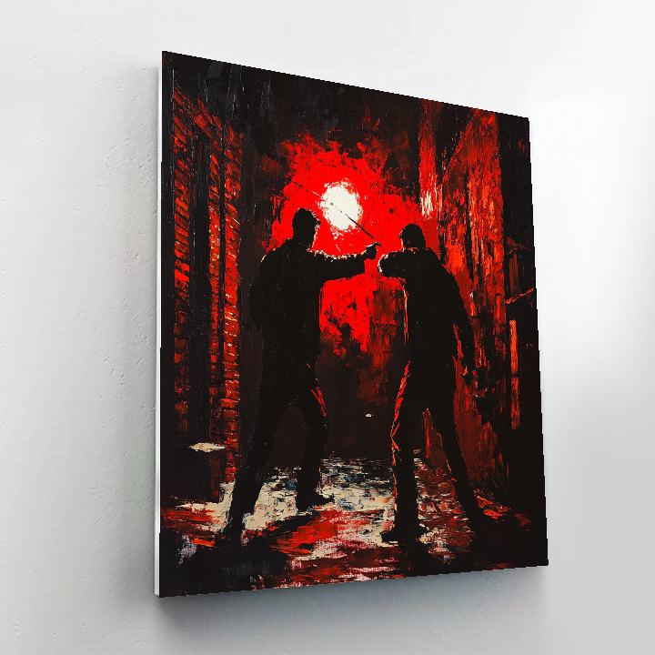 Caravaggio Inspired Street Duel DIY paint by numbers