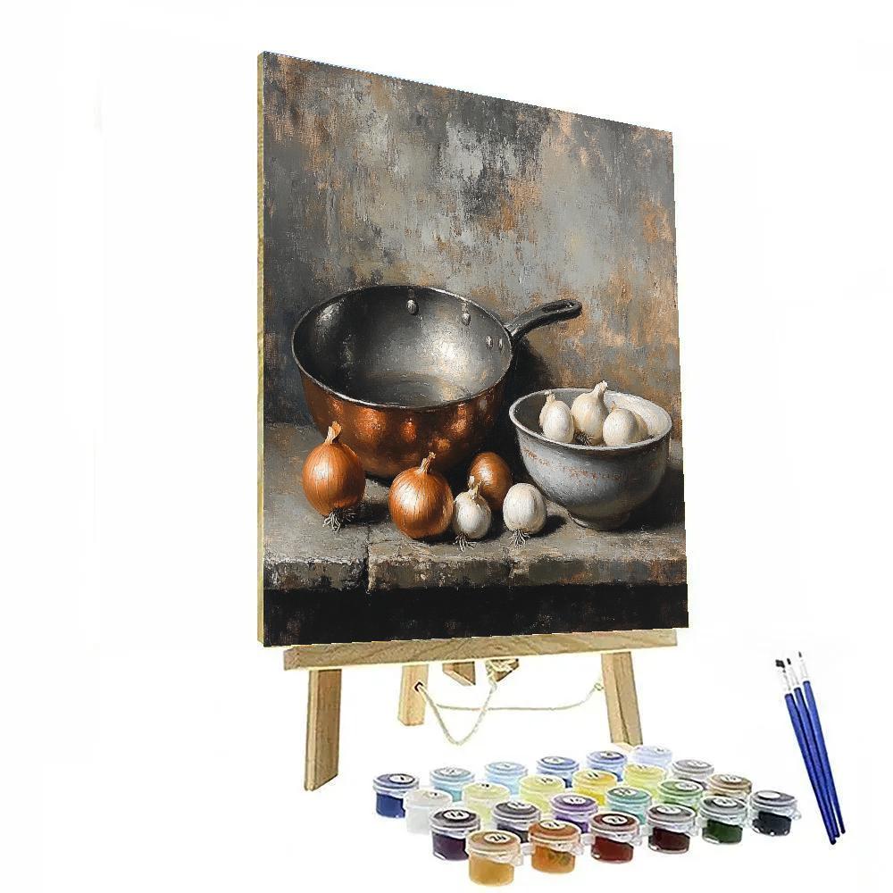 Diego Velázquez Inspired Copper And Ceramics Bodegon Painting by numbers kit