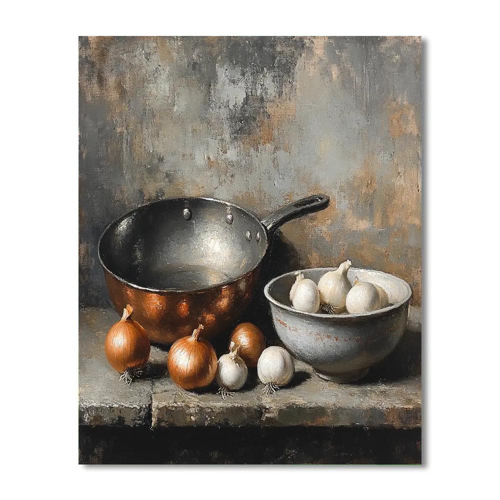 Diego Velázquez Inspired Copper And Ceramics Bodegon Painting by numbers kit