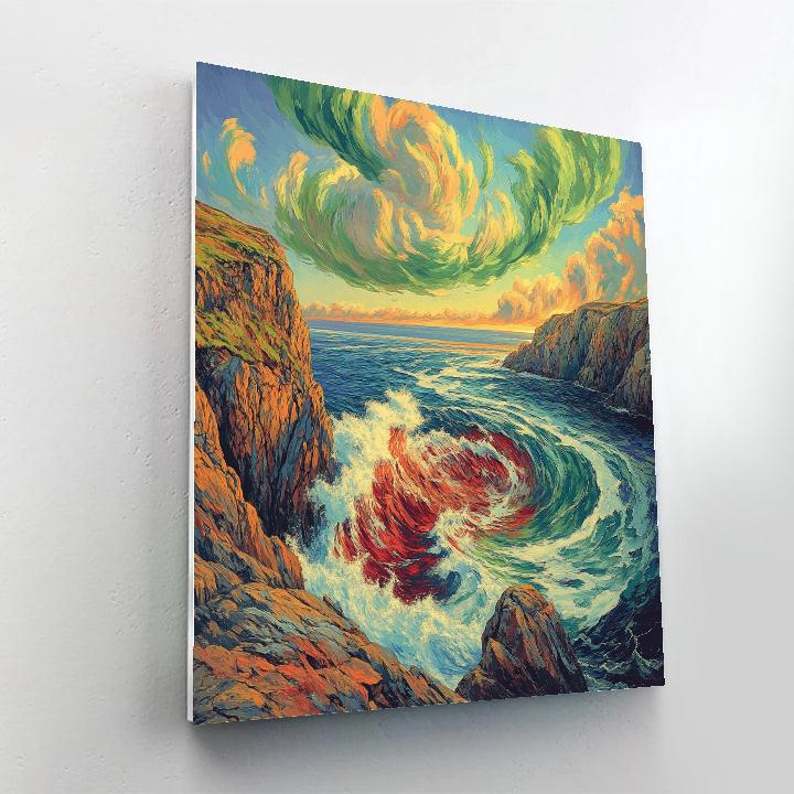 Edvard Munch Inspired Whispering Waves Of The Fjords DIY paint by numbers