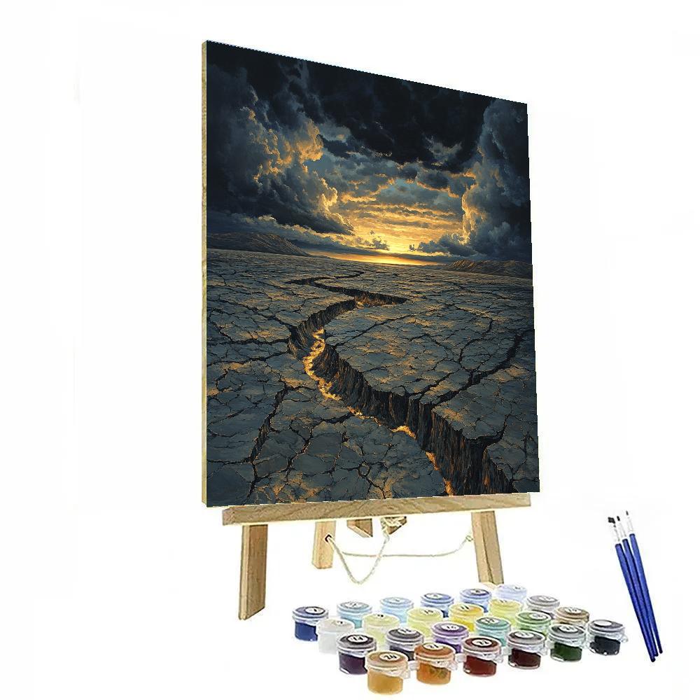 Francisco Goya Inspired Storm Over Obsidian Plain DIY paint by numbers