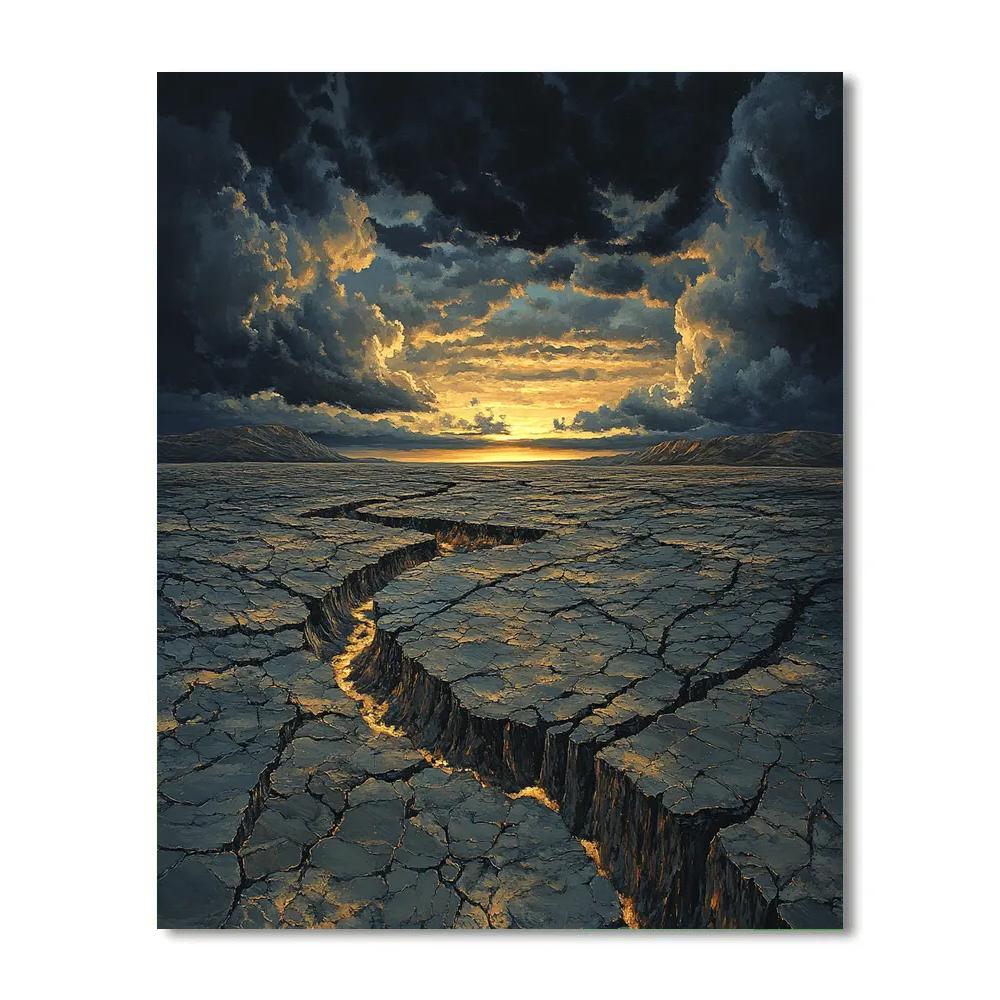 Francisco Goya Inspired Storm Over Obsidian Plain DIY paint by numbers