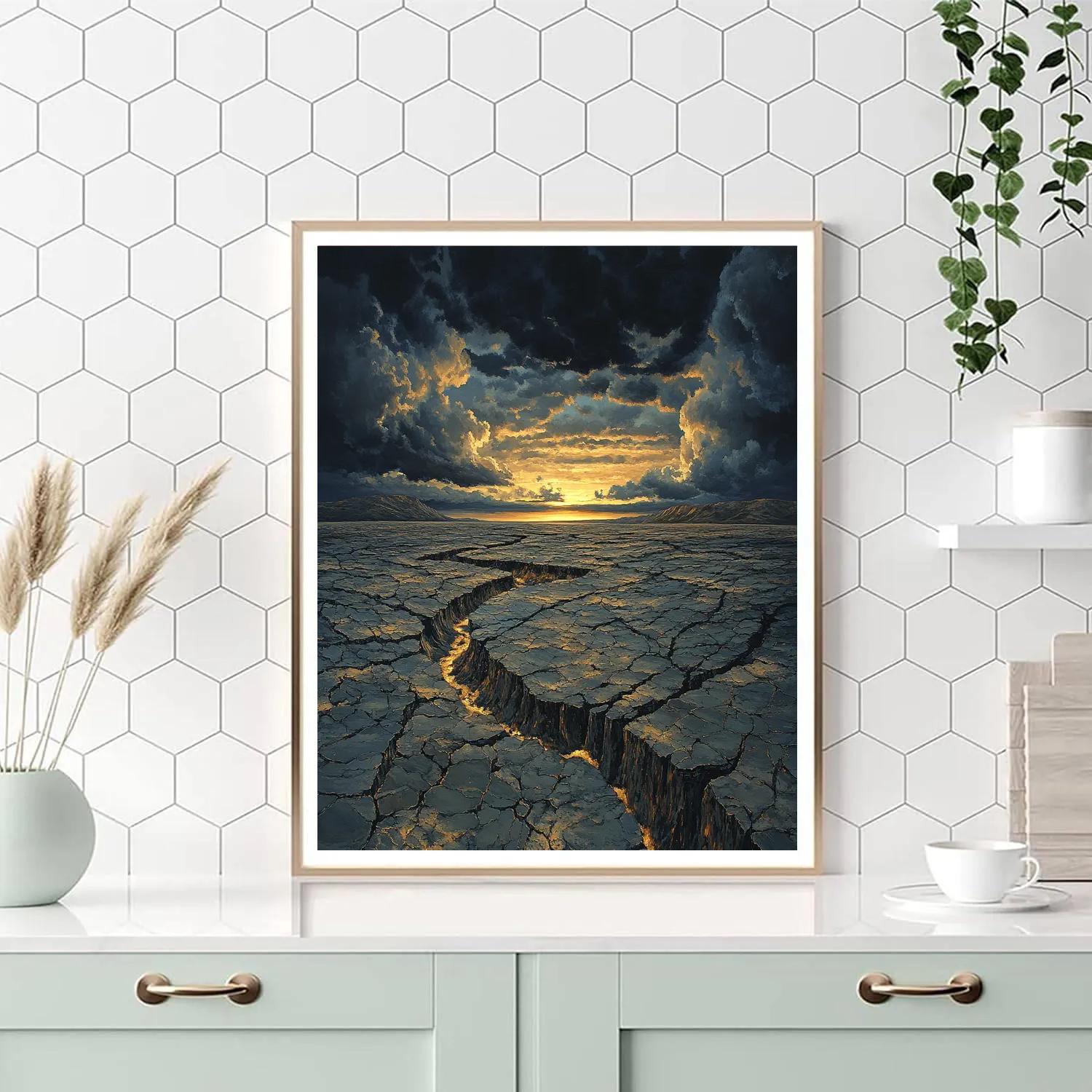 Francisco Goya Inspired Storm Over Obsidian Plain DIY paint by numbers