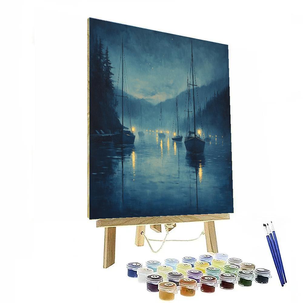 Whistler Inspired Dusk Harbor Painting by numbers kit