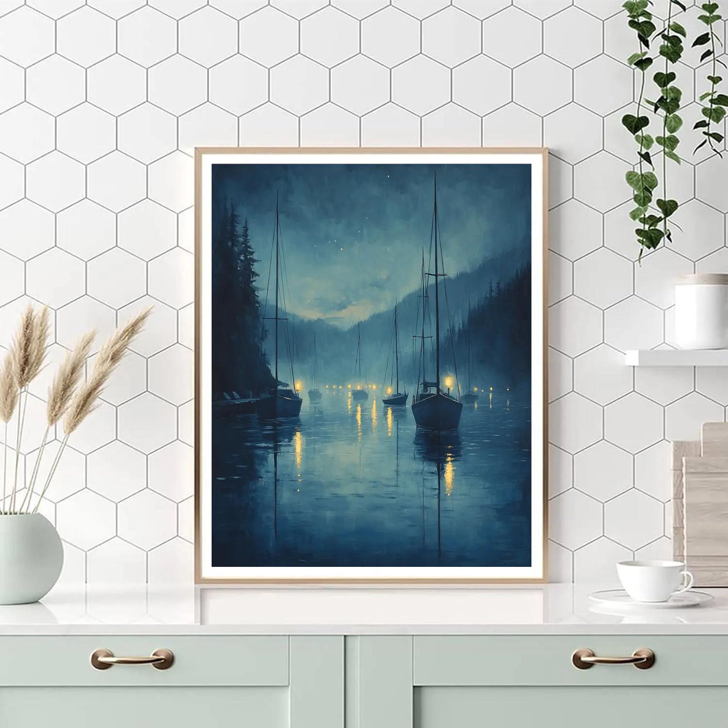Whistler Inspired Dusk Harbor Painting by numbers kit