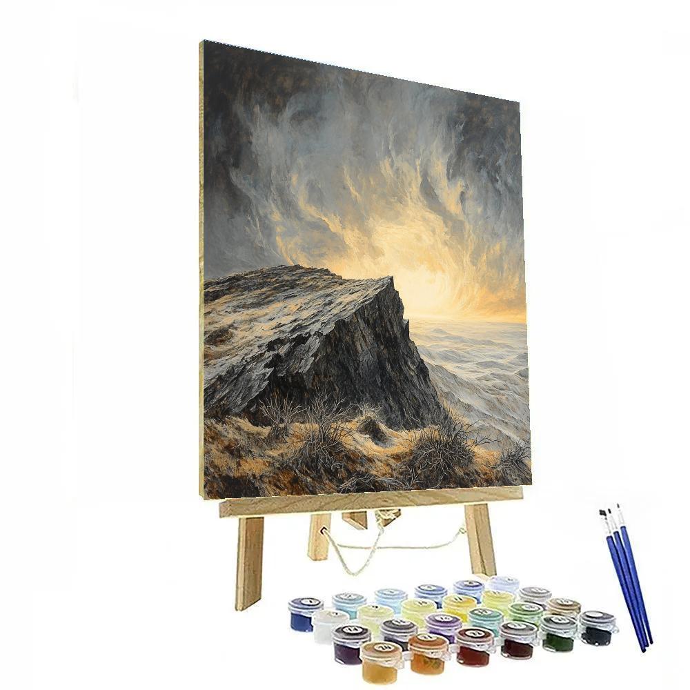 Francisco Goya Inspired Ashen Ridge Beneath Ominous Sky Paint by numbers art