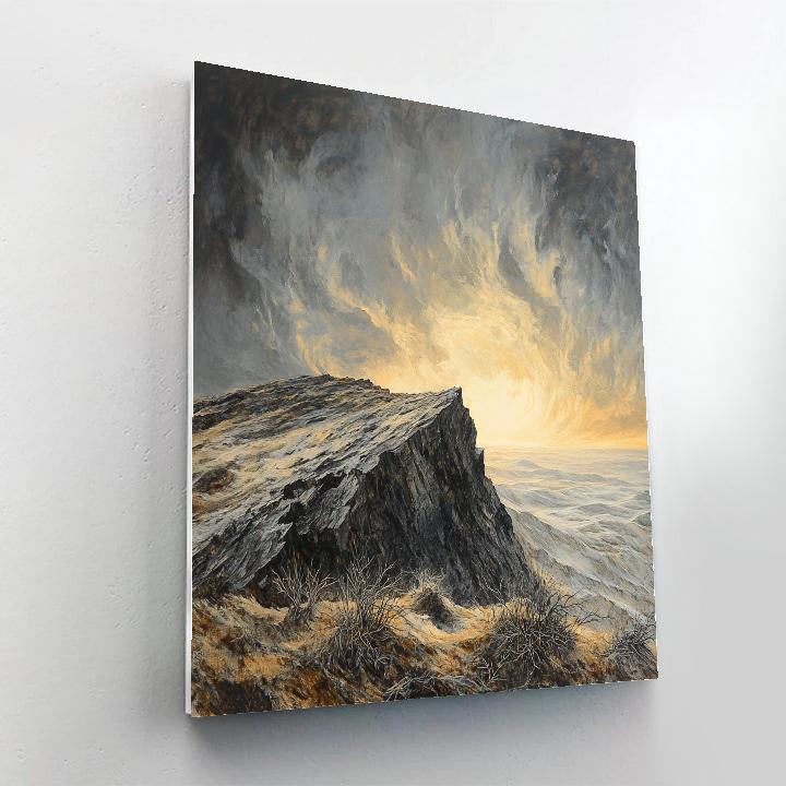 Francisco Goya Inspired Ashen Ridge Beneath Ominous Sky Paint by numbers art