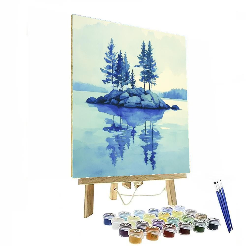 Franklin Carmichael Inspired Pine Island At Dawn Number painting