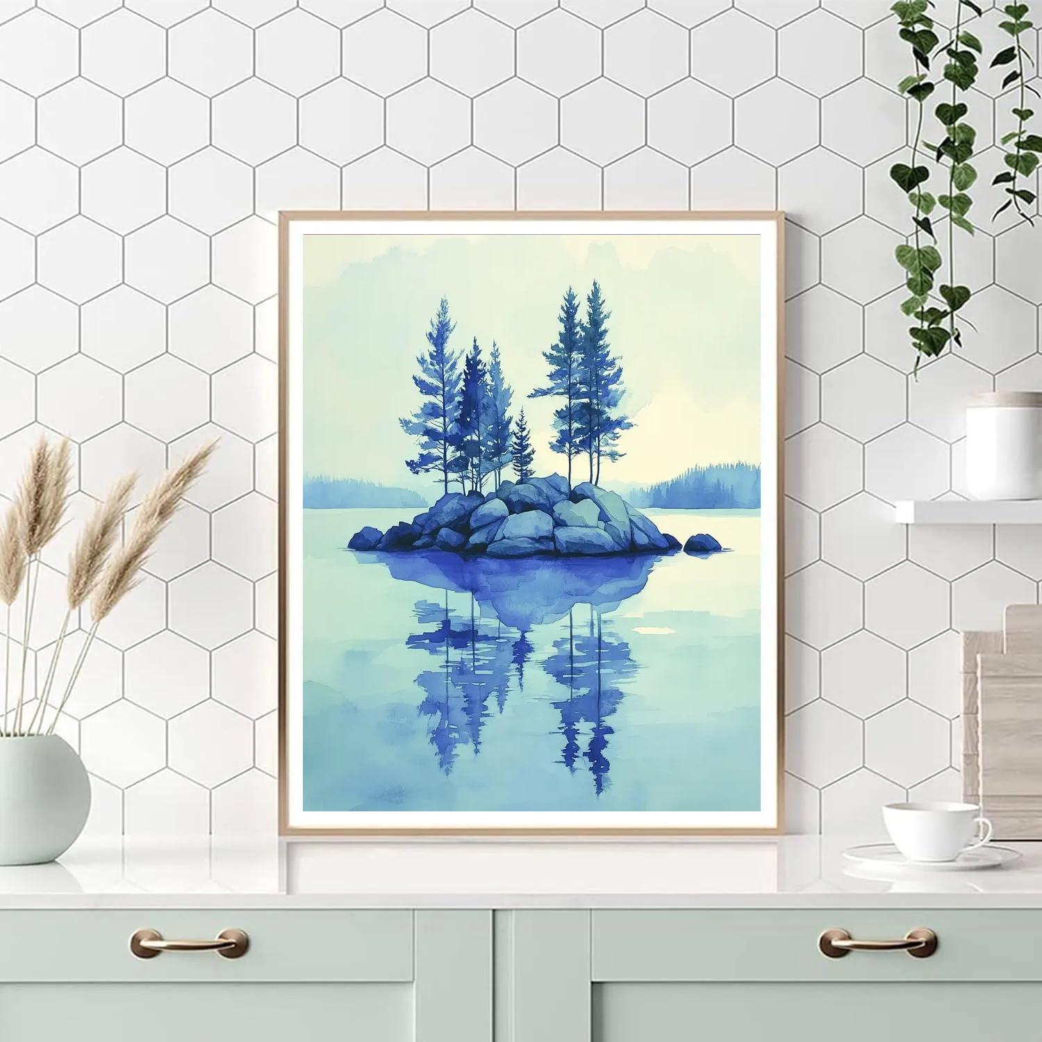 Franklin Carmichael Inspired Pine Island At Dawn Number painting
