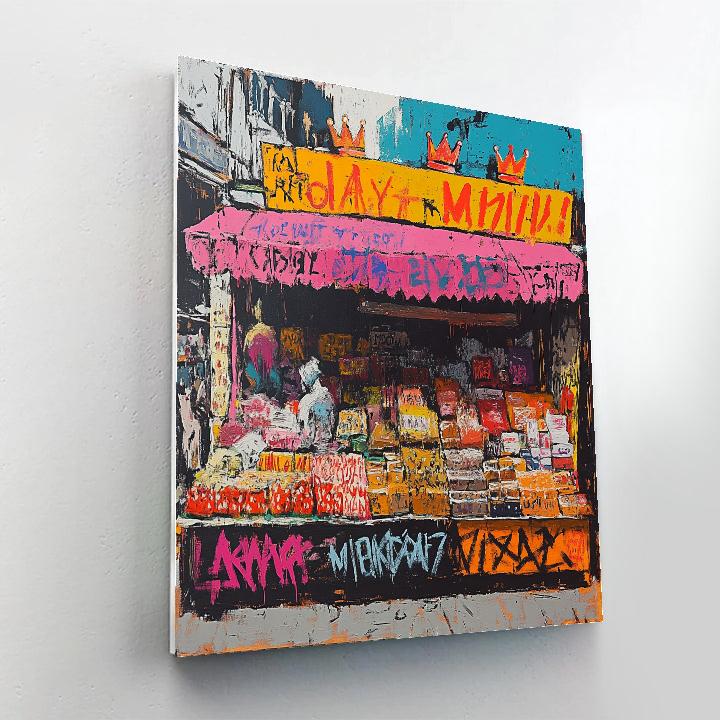 Basquiat Inspired Market Stall Painting by numbers kit
