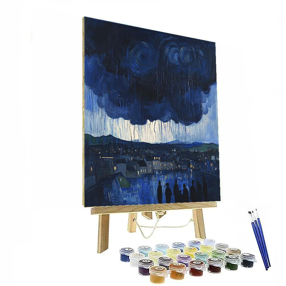 Edvard Munch Inspired Emotional Rainstorm Paint by numbers kits