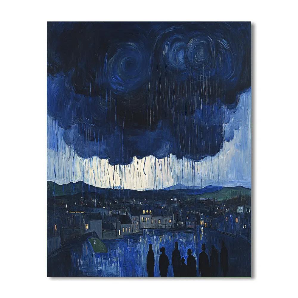 Edvard Munch Inspired Emotional Rainstorm Paint by numbers kits