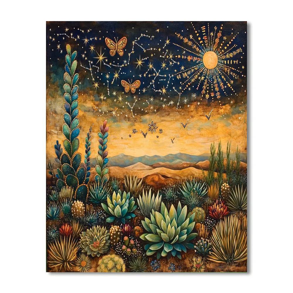 Frida Kahlo Inspired Desert Constellation Painting by numbers kit