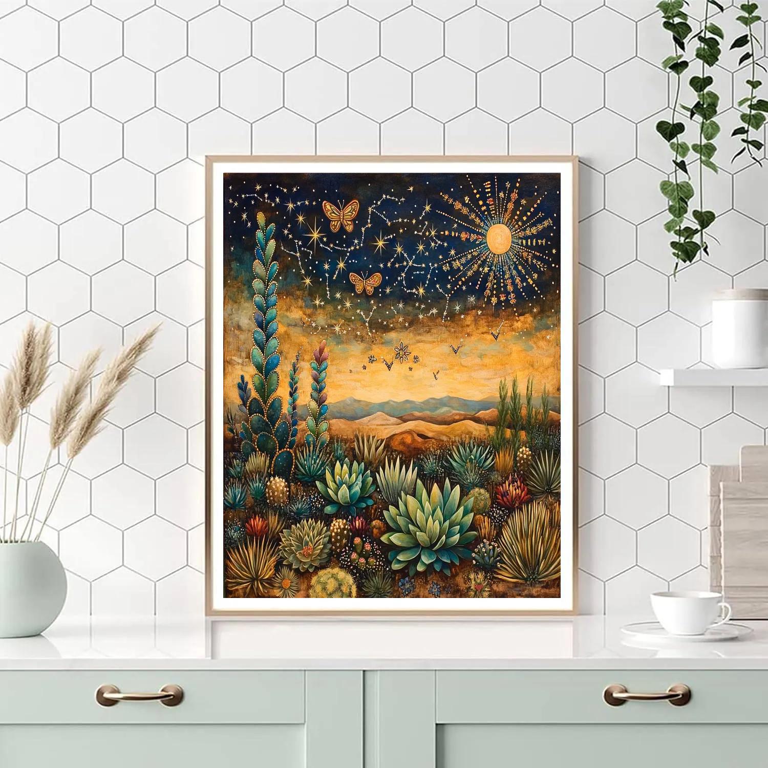 Frida Kahlo Inspired Desert Constellation Painting by numbers kit