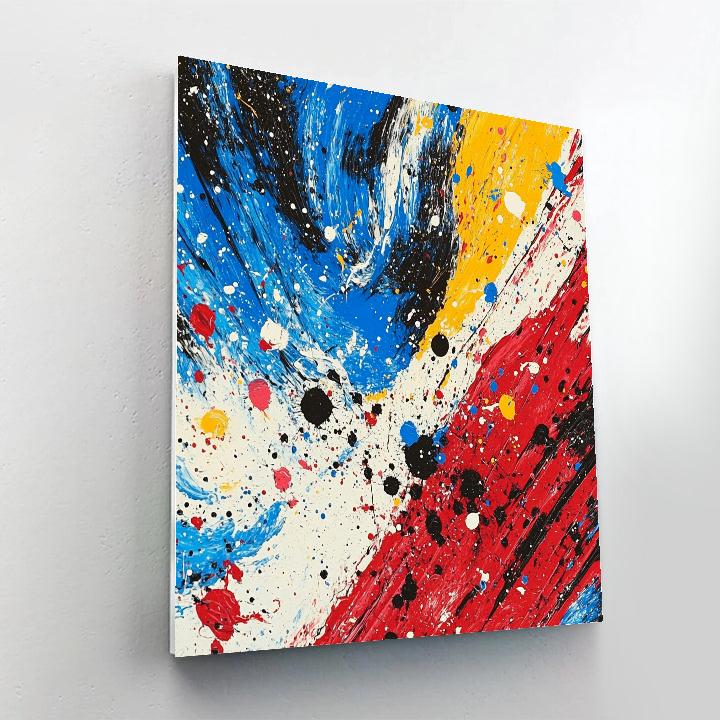 Jackson Pollock Inspired Energetic Music Festival Painting by numbers kit