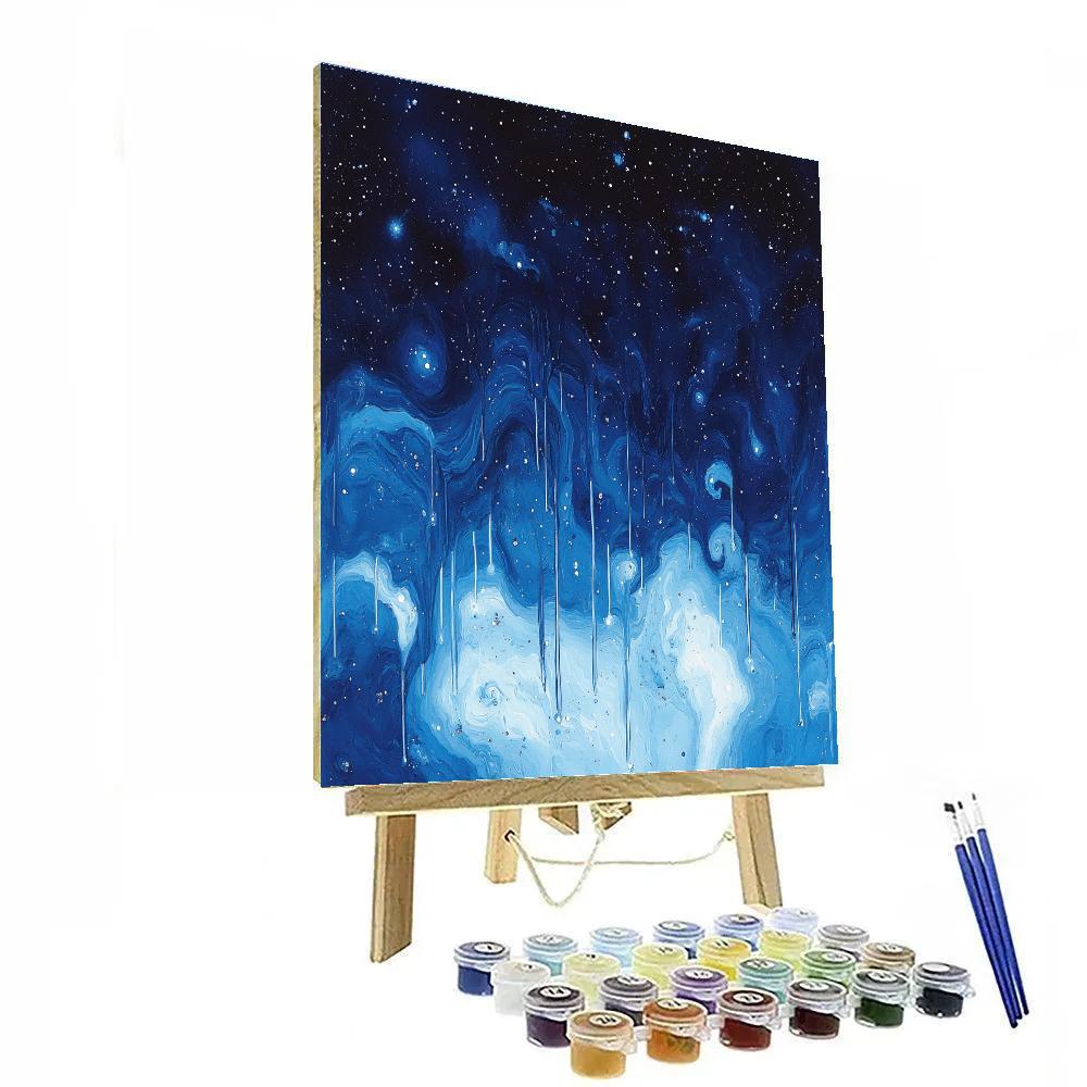 Jackson Pollock Inspired Celestial Rainfall Abstraction Painting by numbers kit