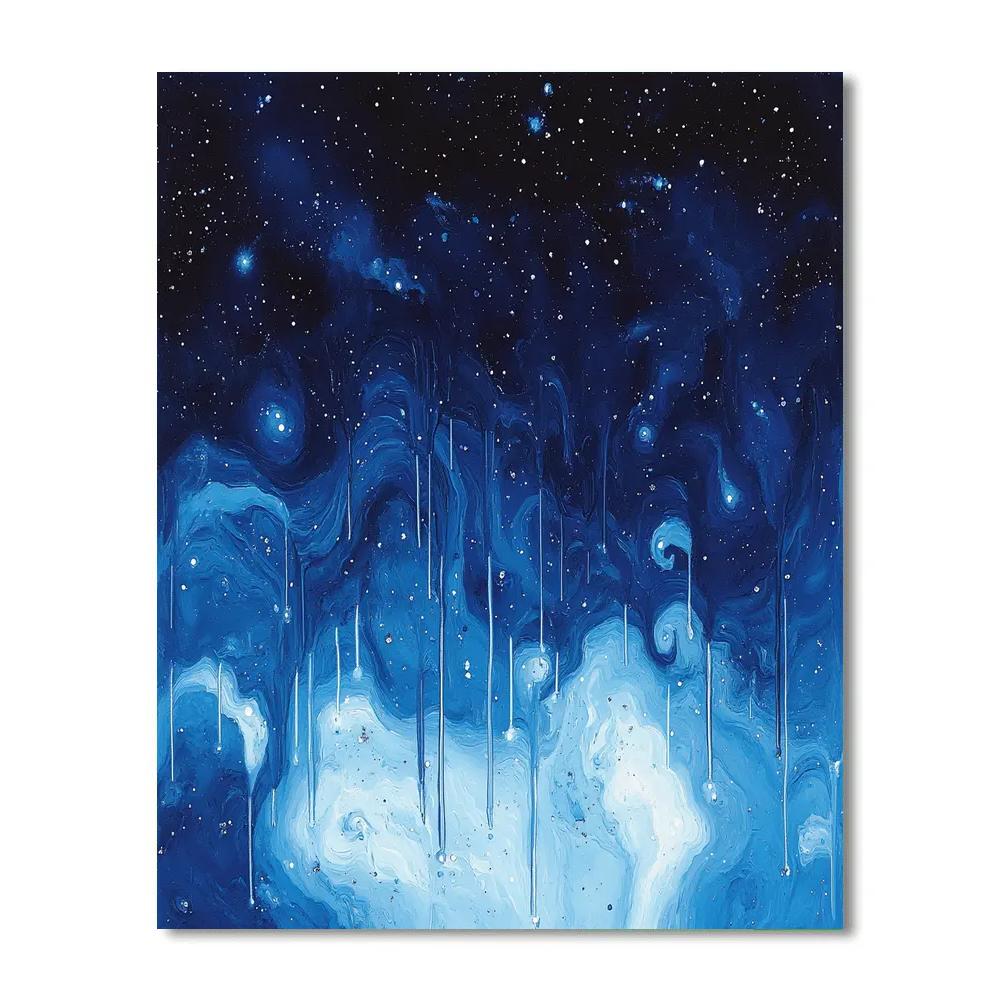 Jackson Pollock Inspired Celestial Rainfall Abstraction Painting by numbers kit