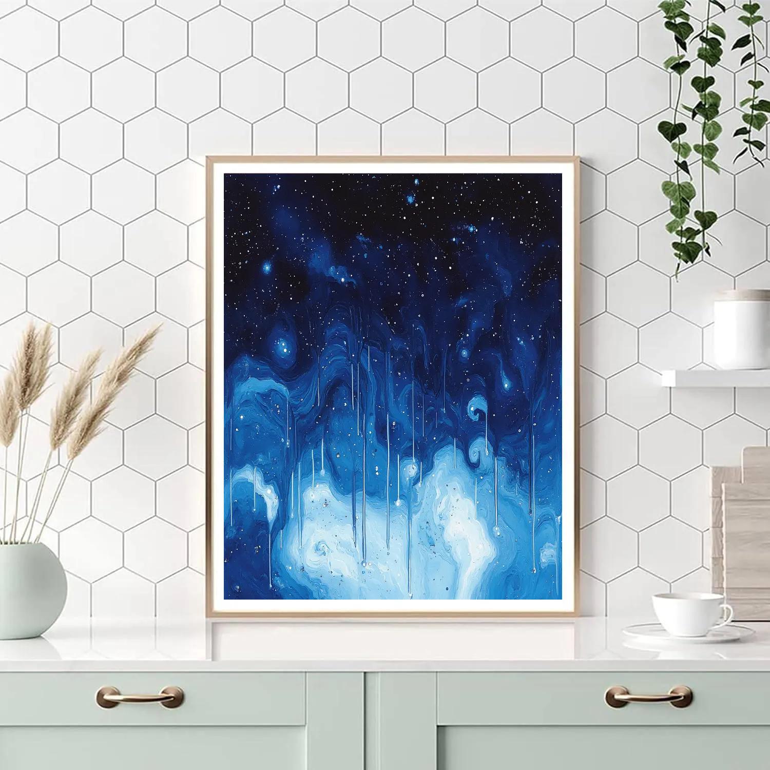 Jackson Pollock Inspired Celestial Rainfall Abstraction Painting by numbers kit