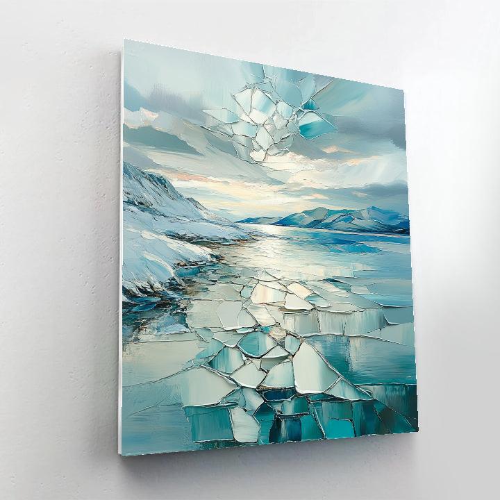 Jean-Paul Riopelle Inspired Arctic Mosaic Sky painting number kit