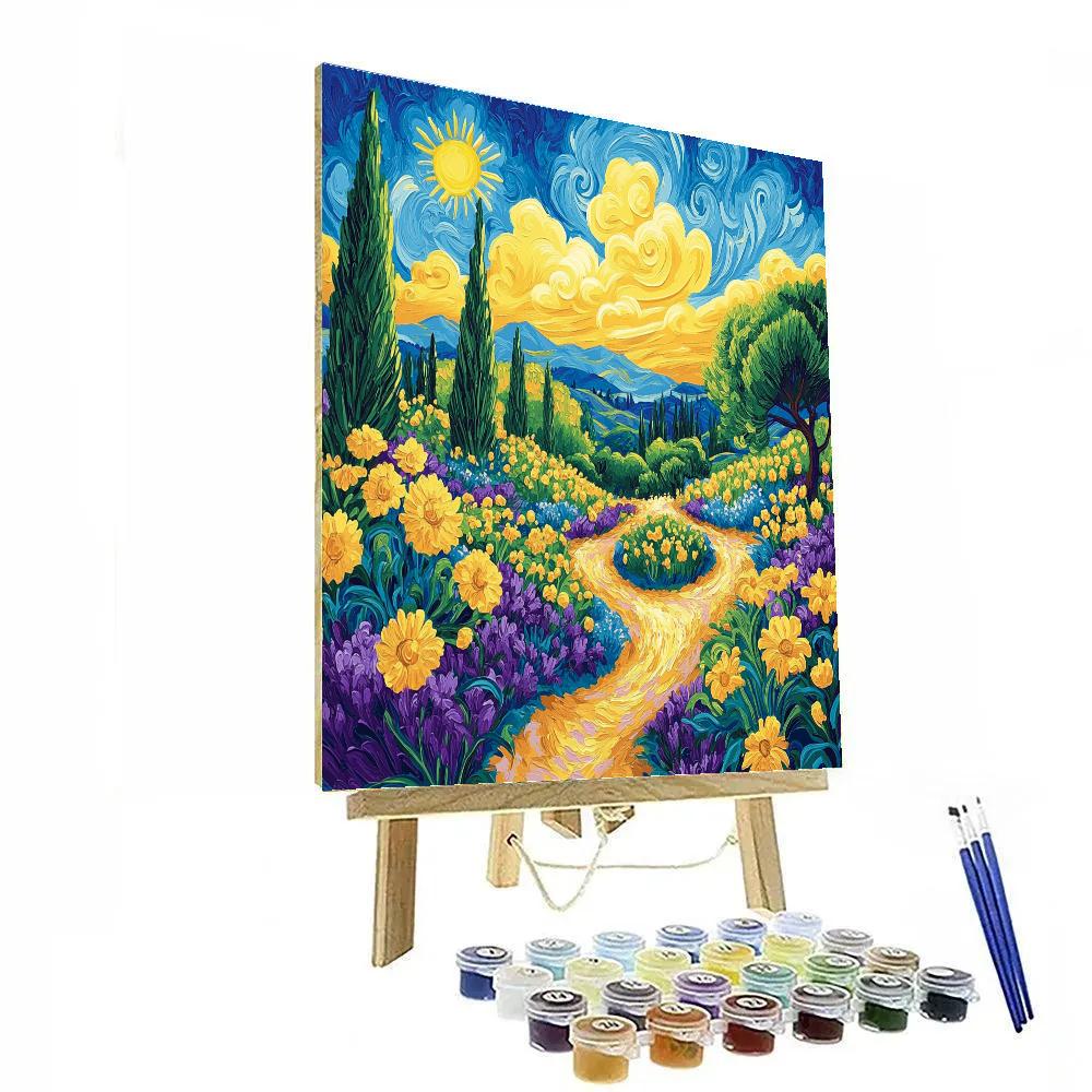 Van Gogh Inspired Whimsical Garden Painting by numbers kit