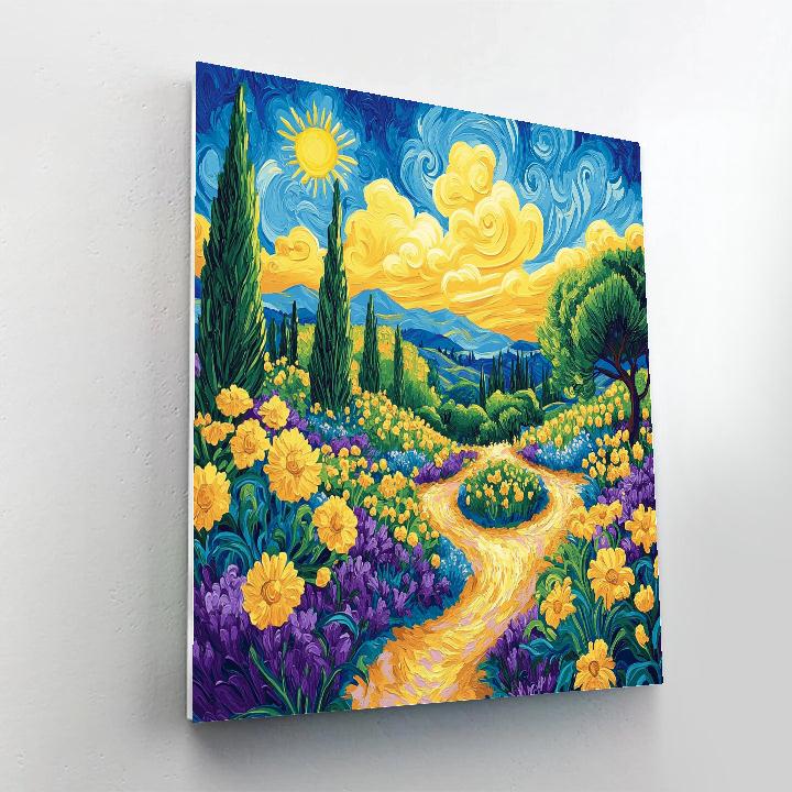 Van Gogh Inspired Whimsical Garden Painting by numbers kit