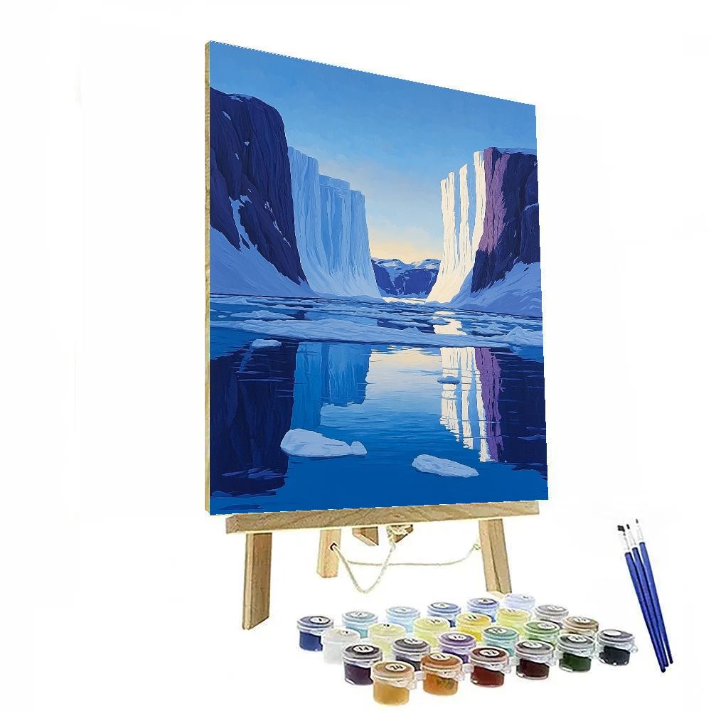 Lawren Harris Inspired Glowing Arctic Fjord Paint by numbers kits