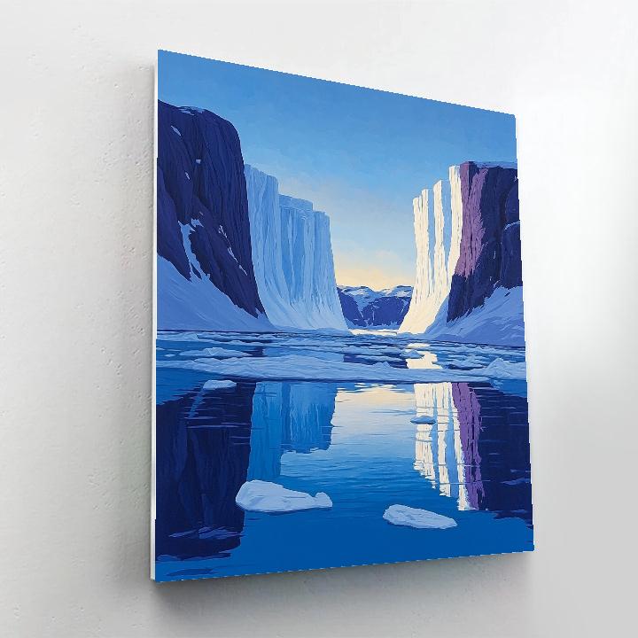 Lawren Harris Inspired Glowing Arctic Fjord Paint by numbers kits