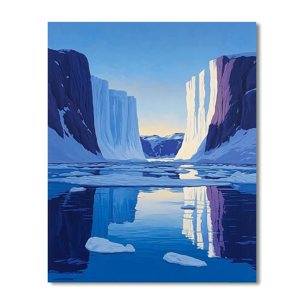 Lawren Harris Inspired Glowing Arctic Fjord Paint by numbers kits