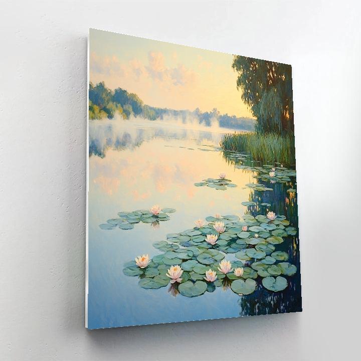 Monet Inspired Misty Morning On The Lake Painting by numbers kit