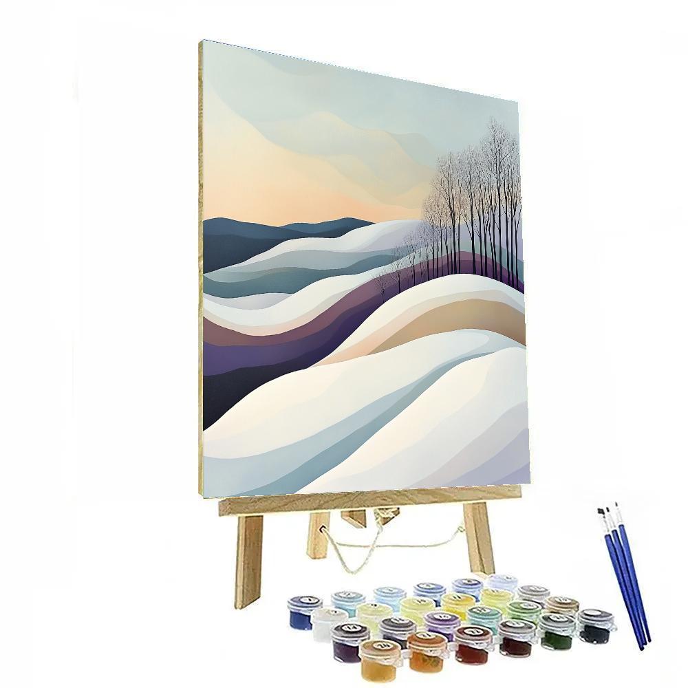Lawren Harris Inspired Silent Winter Ridge DIY paint by numbers