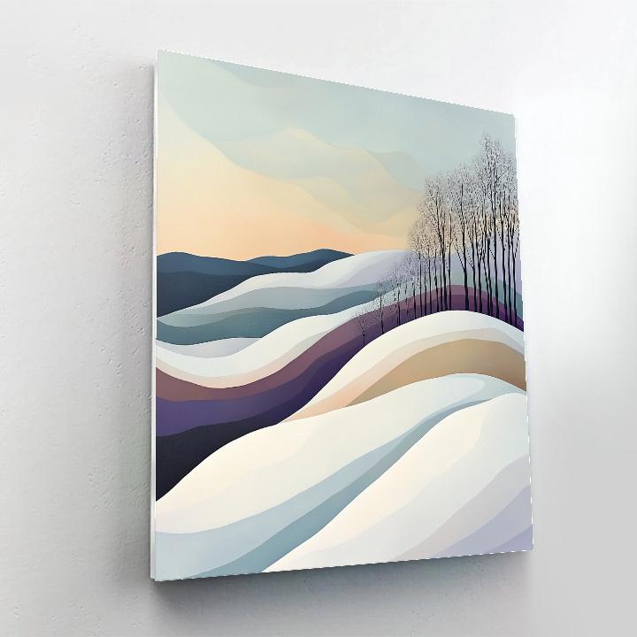 Lawren Harris Inspired Silent Winter Ridge DIY paint by numbers