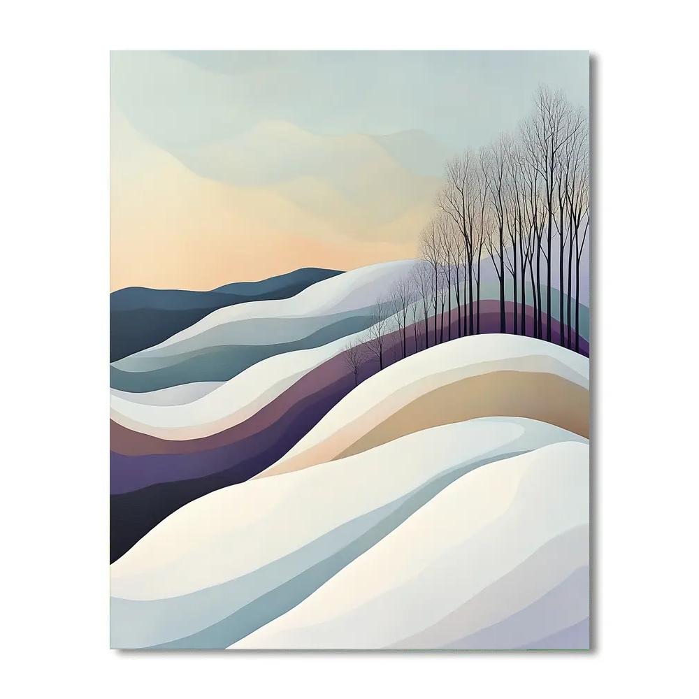 Lawren Harris Inspired Silent Winter Ridge DIY paint by numbers