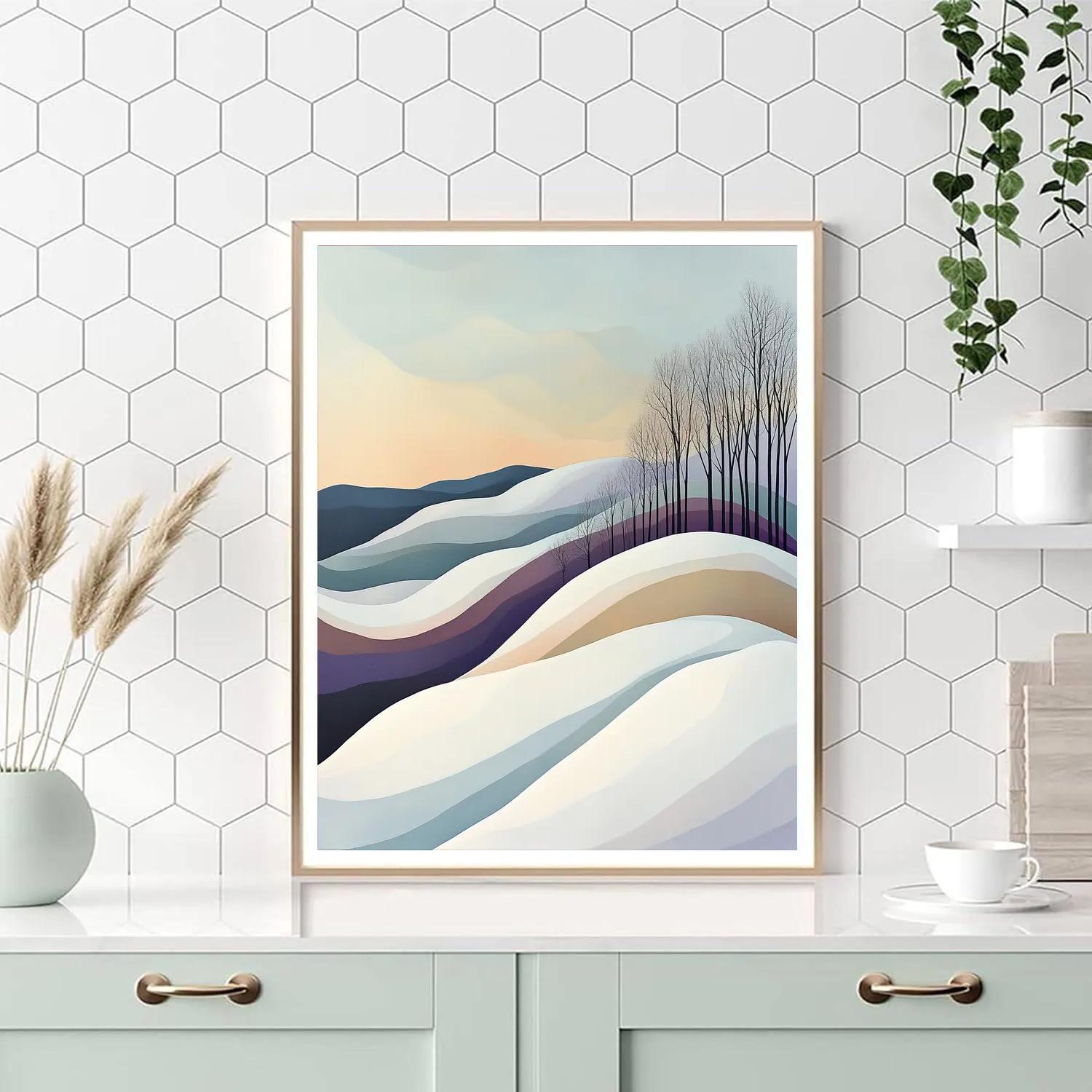 Lawren Harris Inspired Silent Winter Ridge DIY paint by numbers