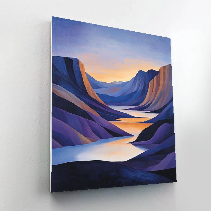 Lawren Harris Inspired Radiant Boreal Summit paint by color