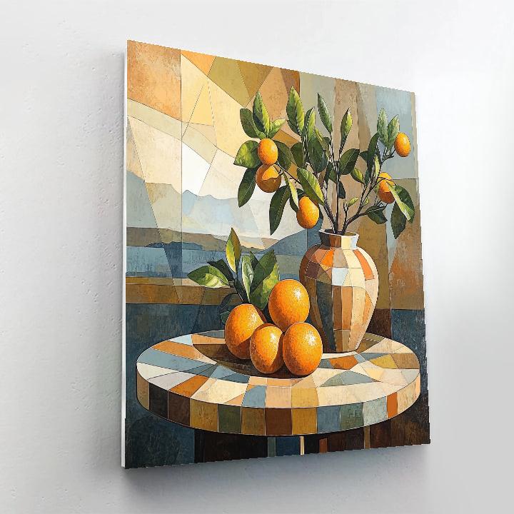 Pablo Picasso Inspired Fractured Mediterranean Still Life Paint by numbers kits