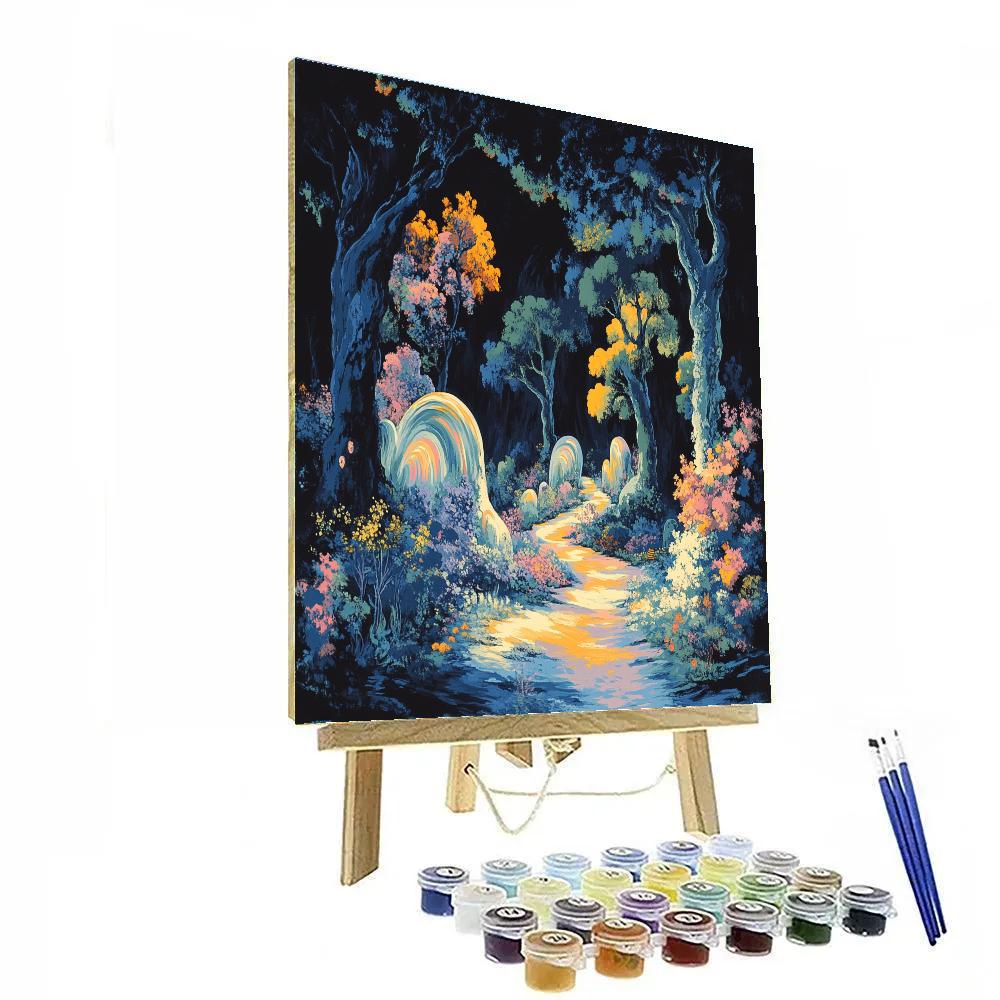 Salvador Dali Inspired Surreal Garden Of Dreams paint by color