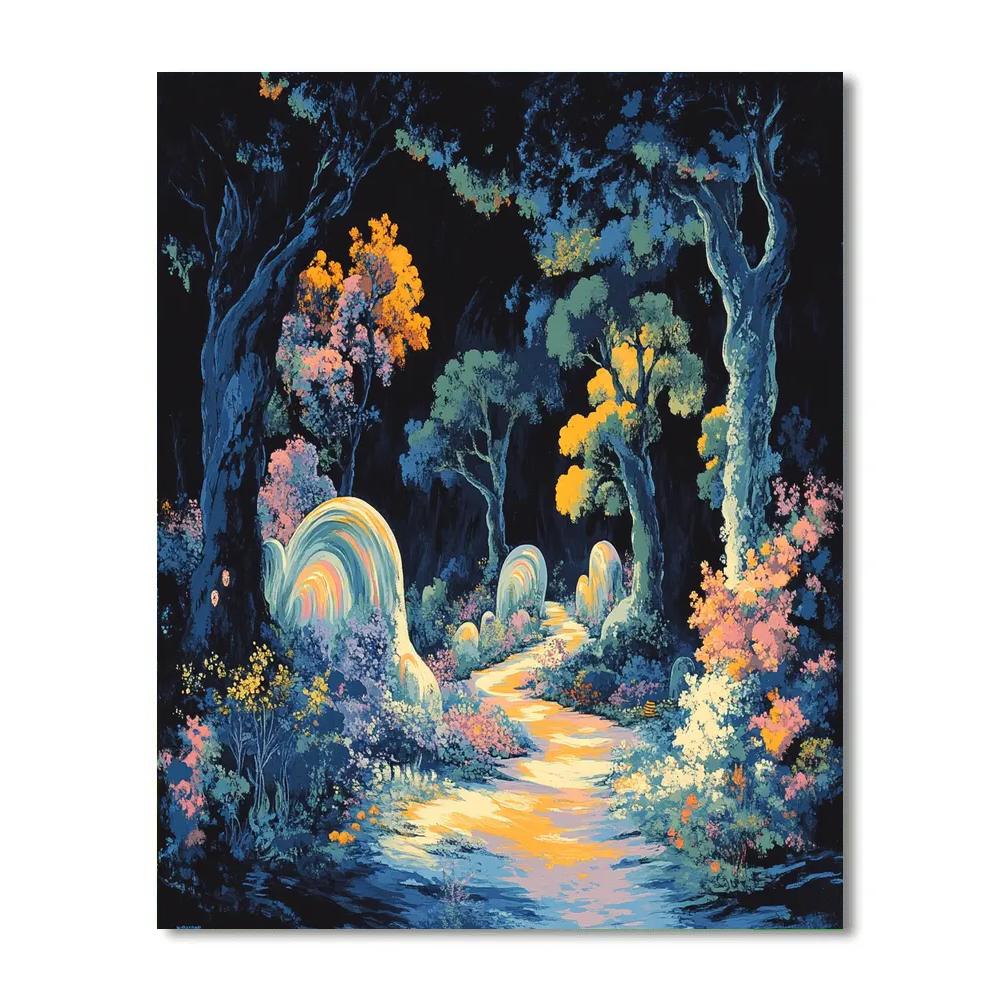 Salvador Dali Inspired Surreal Garden Of Dreams paint by color