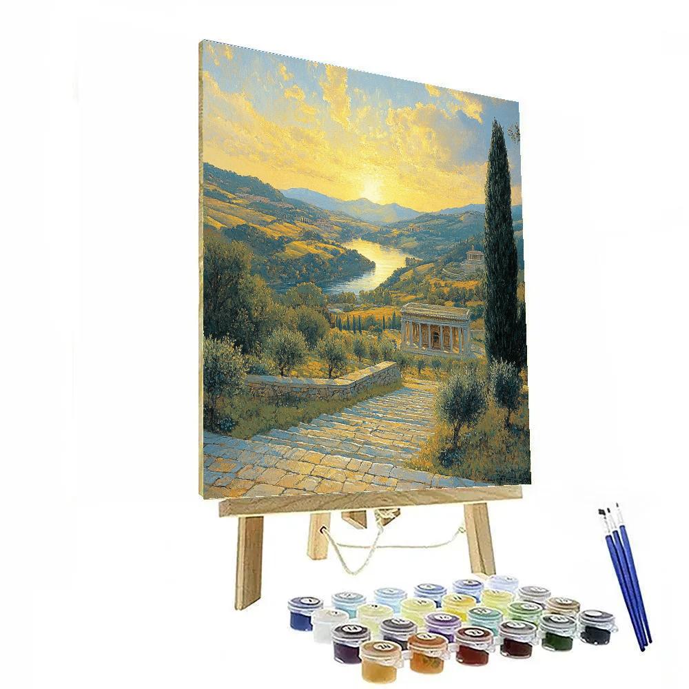Raphael Inspired Luminous Arcadia Horizon paint by number