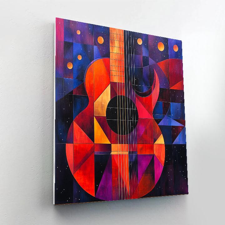 Pablo Picasso Inspired Astral Guitar Abstraction DIY paint by numbers