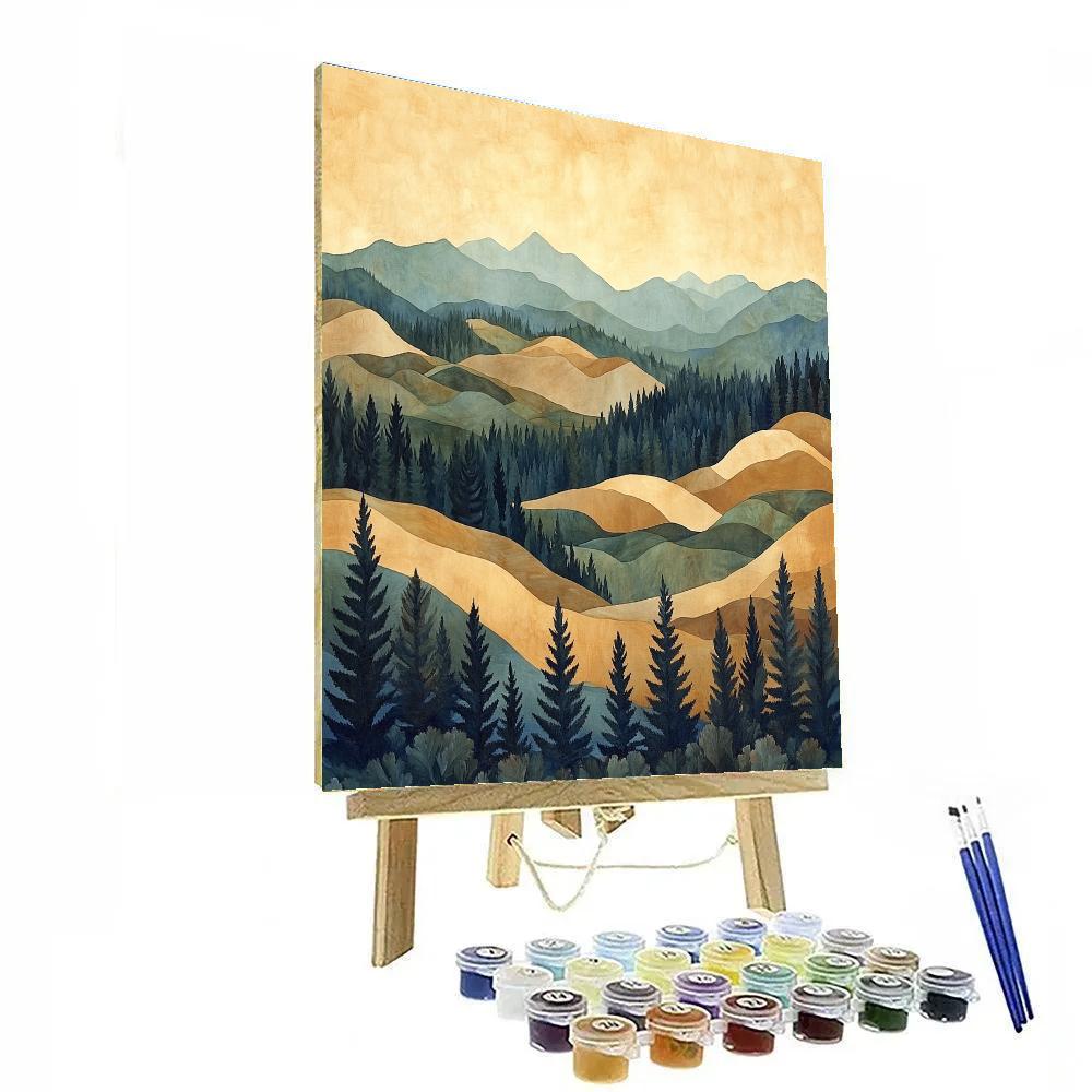 Paul Cézanne Inspired Mountain Plateau paint by color