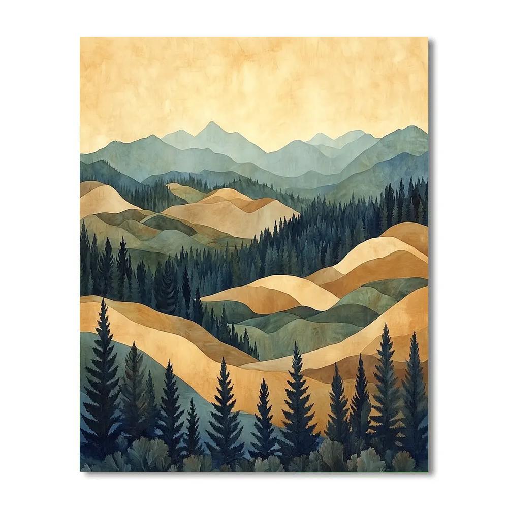 Paul Cézanne Inspired Mountain Plateau paint by color