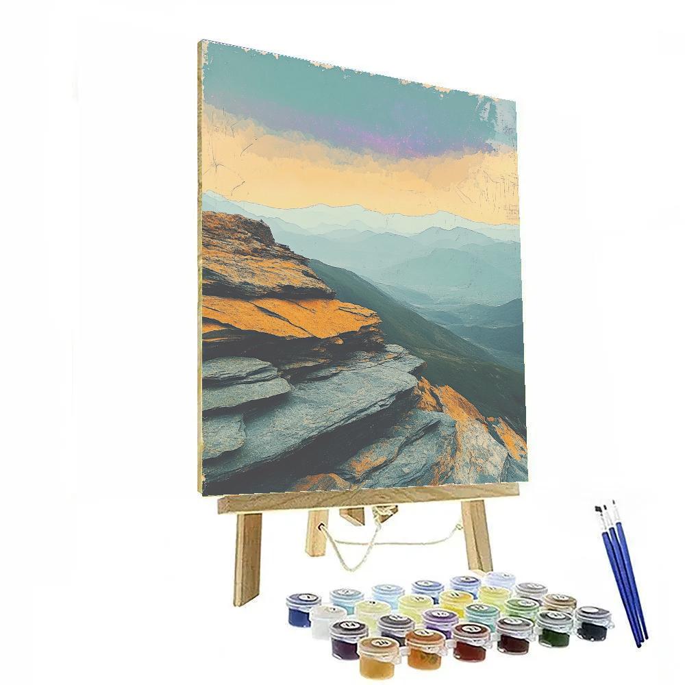 Leonardo Da Vinci Inspired Nebula Mountain Study DIY paint by numbers